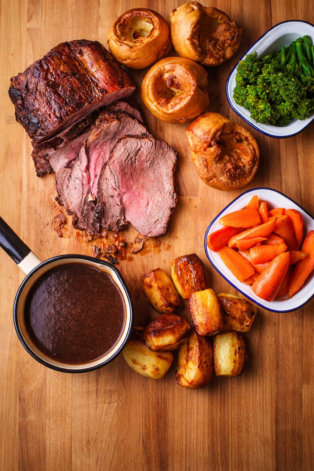A full carvery feast plated up