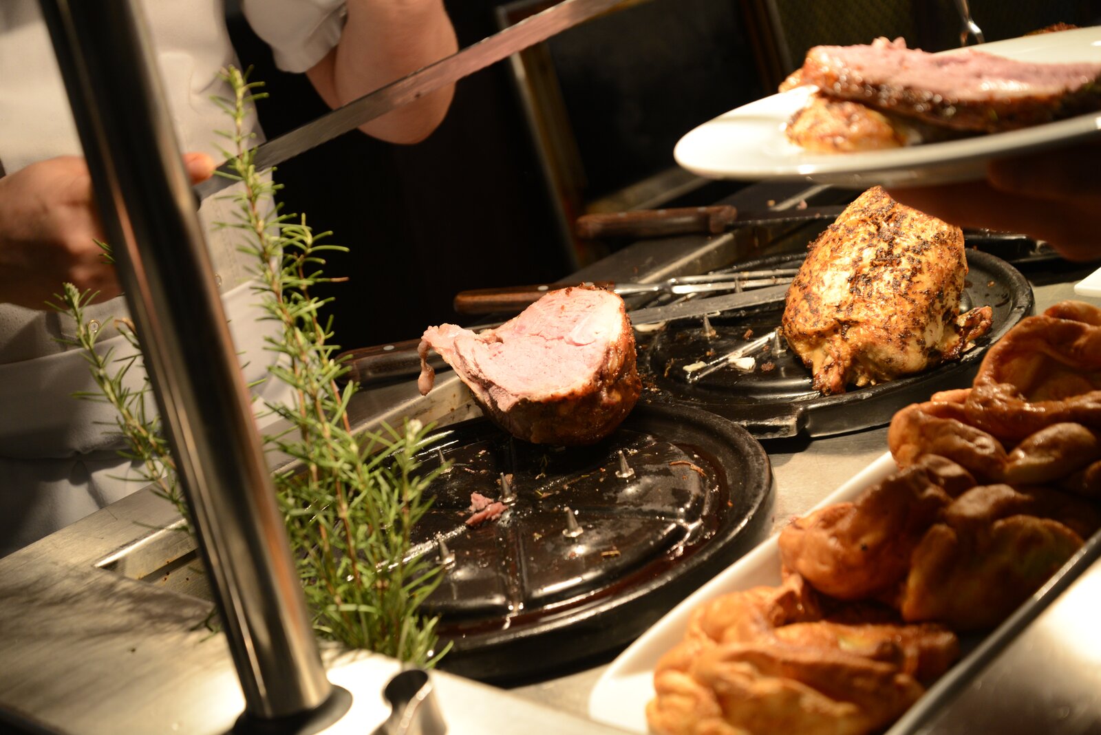 The carvery line at The Barn