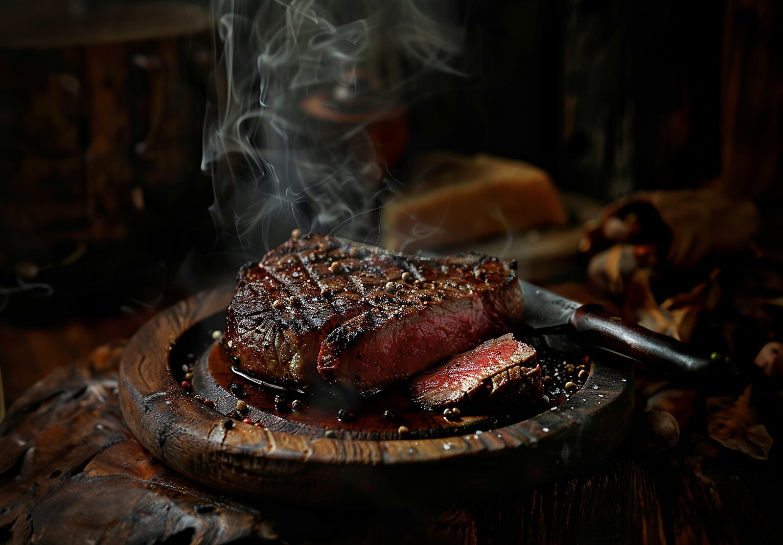 A grilled striploin steak.